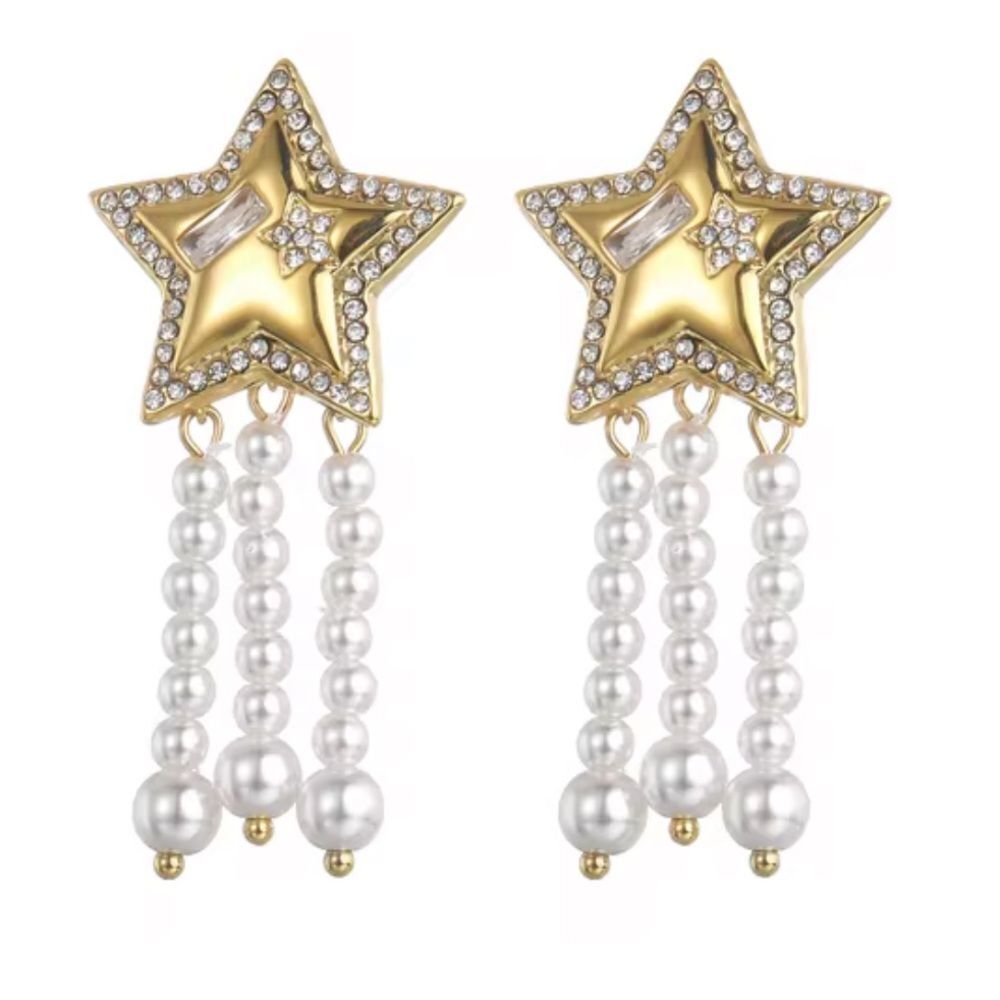 Vintage star earrings A1096